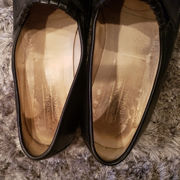 Johnston Murphy Domani Mens 11 Black Leather Wingtip Tassel Loafers Shoes Italy main image 8